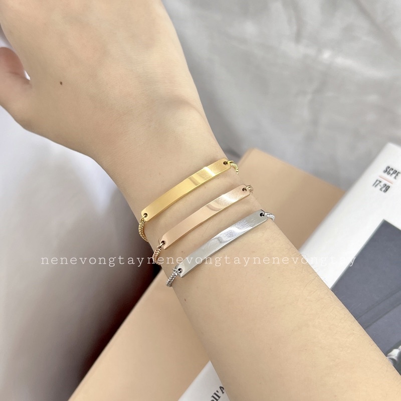 Vòng tay khắc tên dây rút thời trang cho nữ