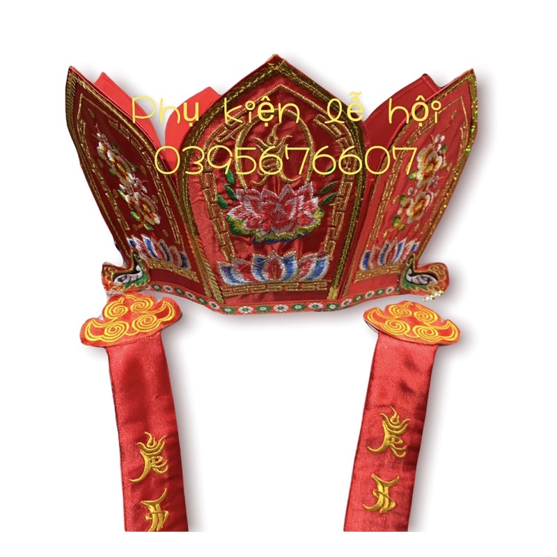 [FREESHIP] mũ thất phật, mũ liên hoaSIÊU ĐẸP thêu tay đính kim xa đánh màu hàng cao cấp