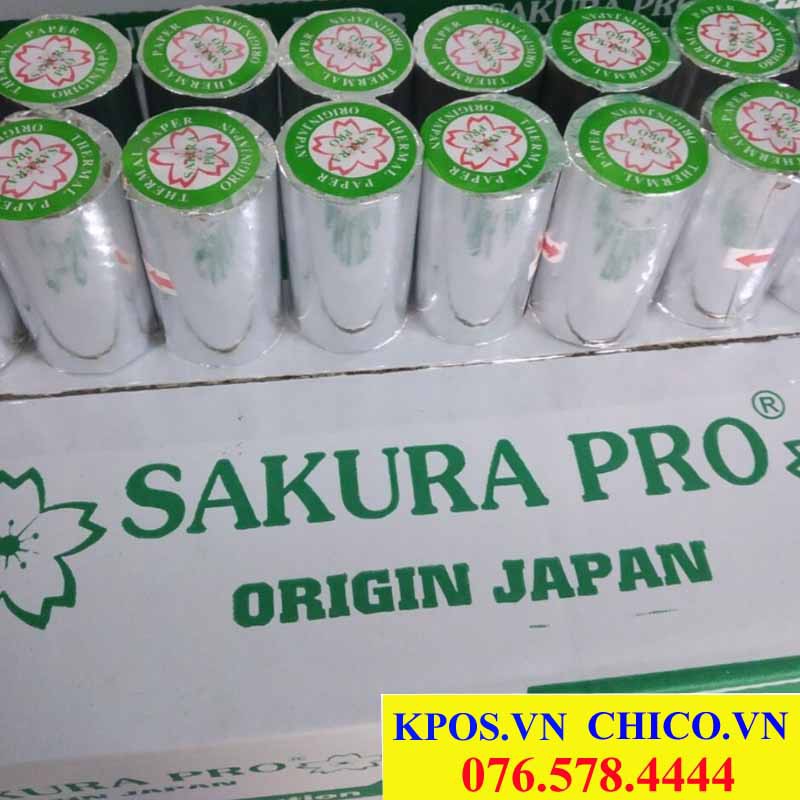 Combo 50 cuộn giấy in nhiệt K58x45mm sakura giá rẻ Chico.vn