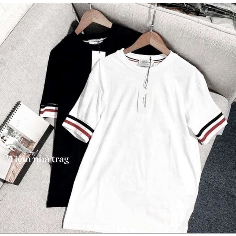 Áo Thun Vintage Unisex  Phông THOM 3 Sọc Tay Lỡ Form Rộng Đẹp Cá Tính Nam Nữ Ulzzang