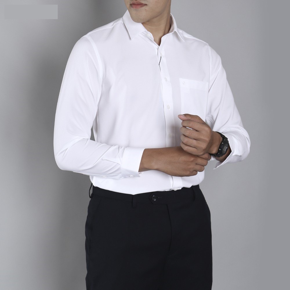 OWEN - Áo sơ mi trắng dài tay OWEN chất Nano không nhăn, chất siêu mát, siêu nhẹ