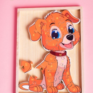Free Ship đồ chơi gỗ - Xếp hình con chó 26 chi tiết DCG05