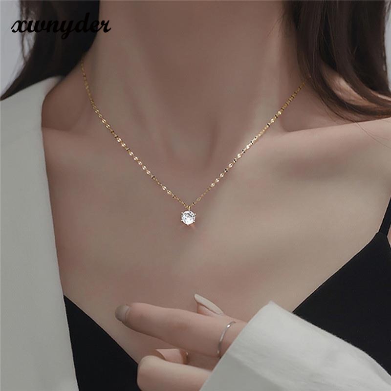 Vòng cổ Mặt Đính Đá Thời Trang Cho Nữ