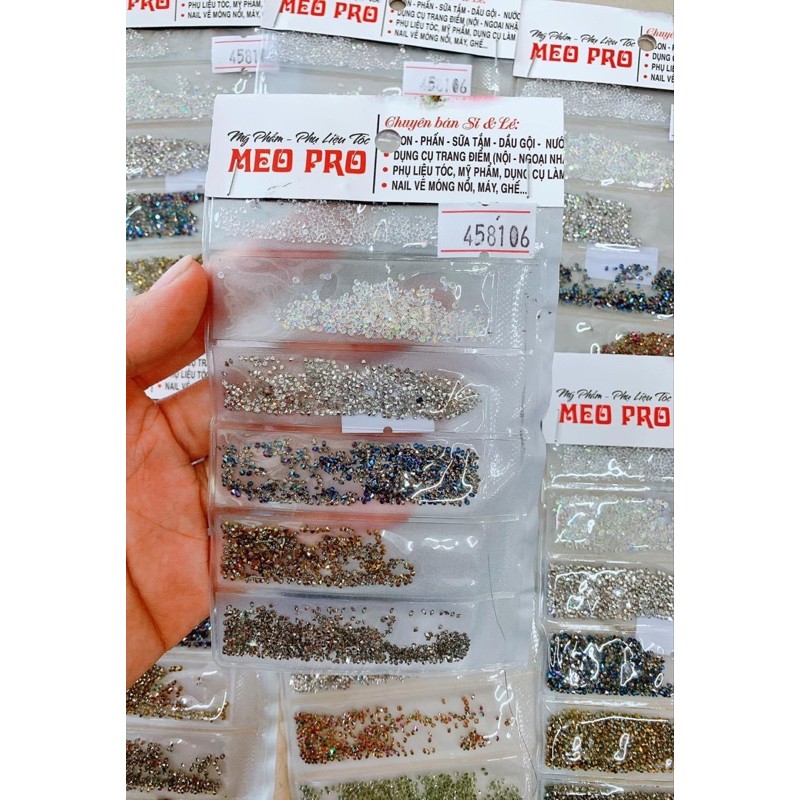 đá rắc móng 6 màu trang trí móng tay chân