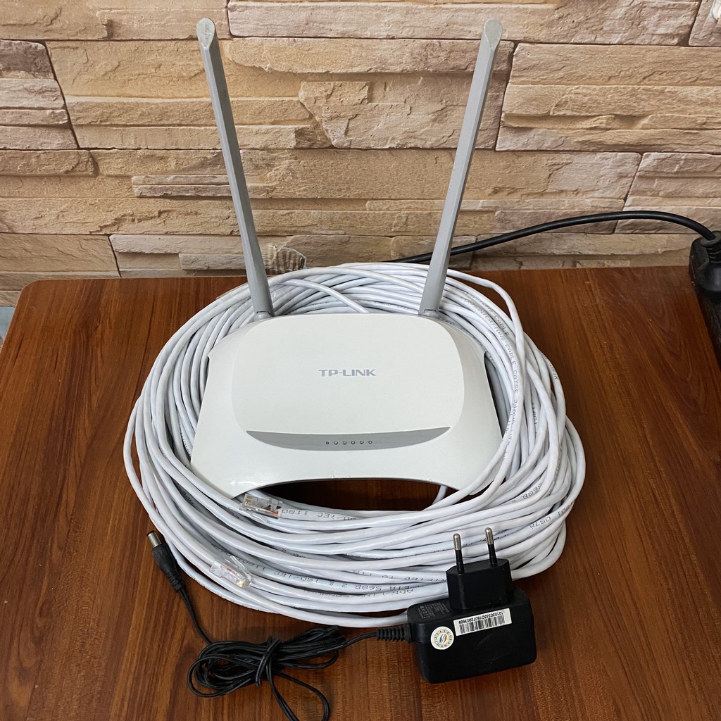 Bộ phát Wifi TPLink 2 râu + Dây mạng CAT6 xịn /CAT5E 5m, 10m, 15m ...50m