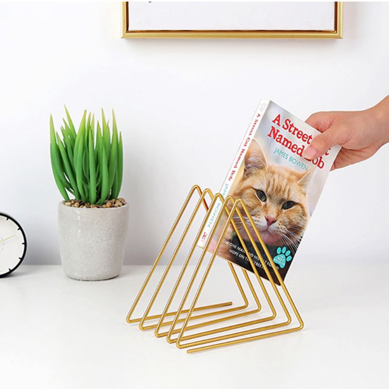 Giá Đỡ Sách Hình Tam Giác Thiết Kế Đơn Giản Phong Cách Bắc Âu