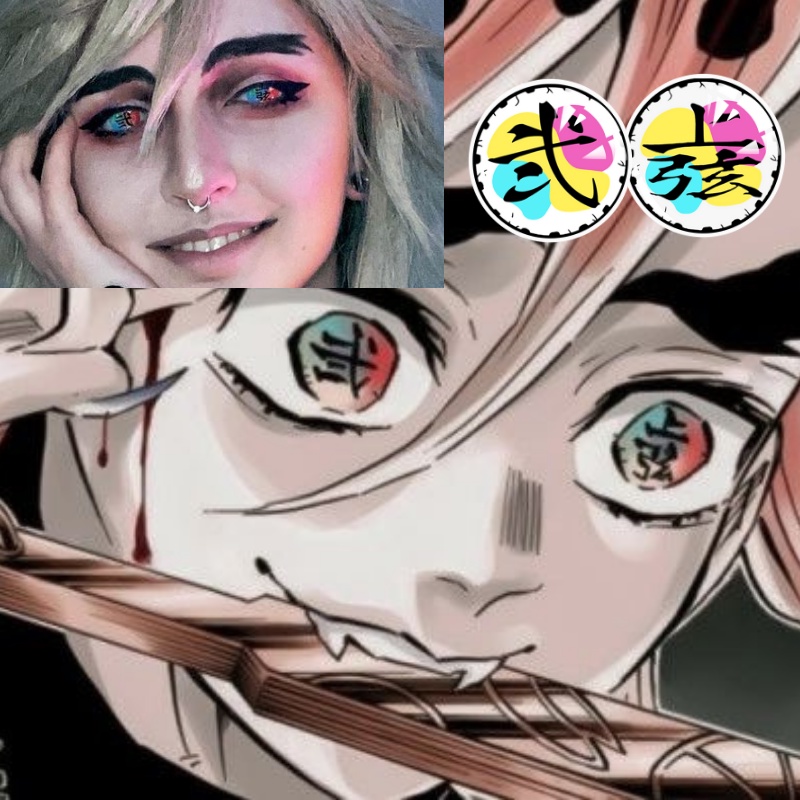 Kính Áp Tròng Hóa Trang Anime Demon Slayer