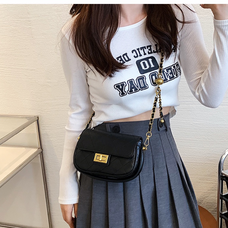 Túi đeo chéo IELGY họa tiết hình thoi thời trang dành cho nữ