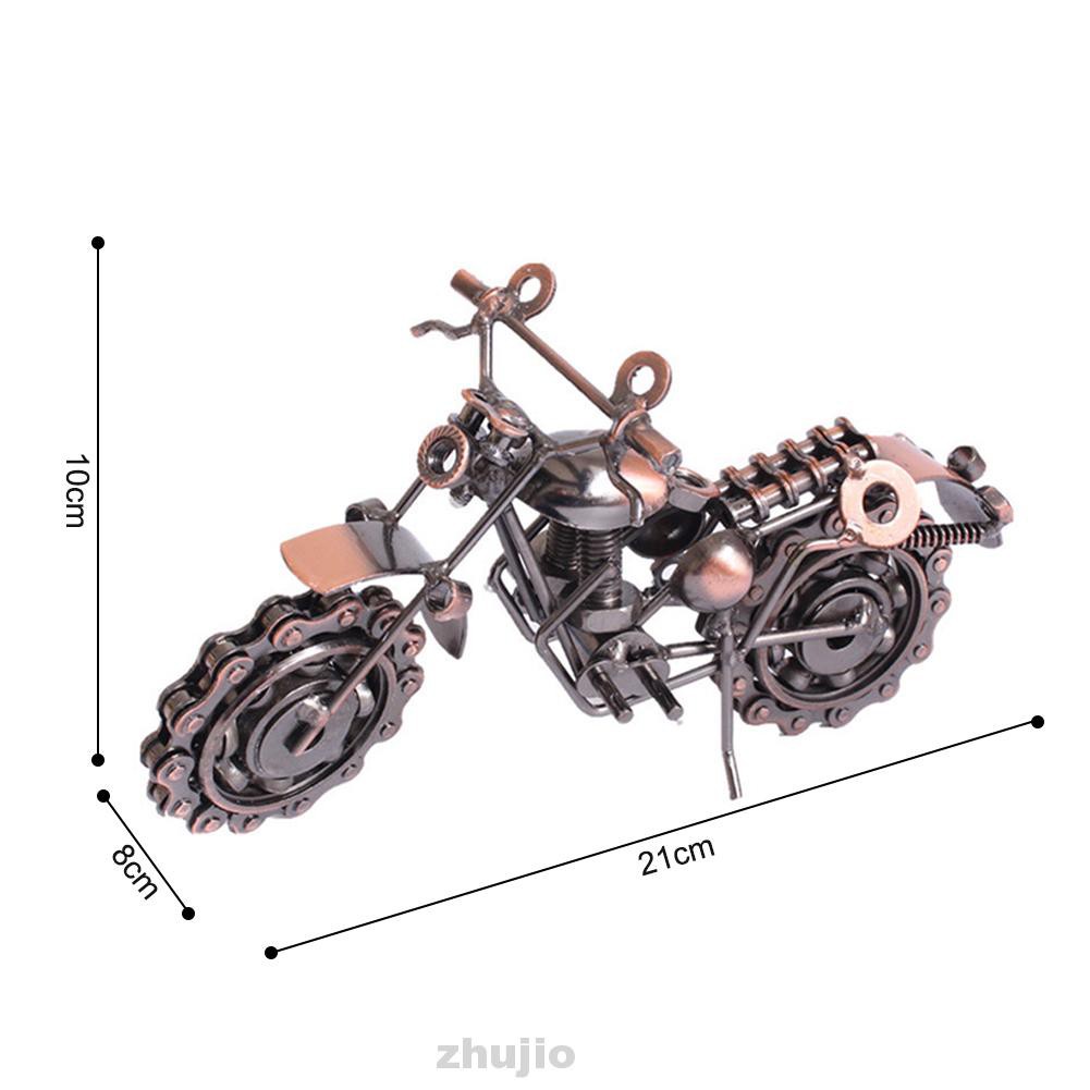 Mô Hình Xe Mô Tô Bằng Sắt Phong Cách Cổ Điển Dùng Trang Trí Bàn Làm Việc
