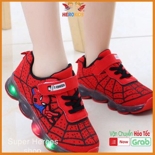 Giầy siêu nhân nhện phát sáng cho bé trai