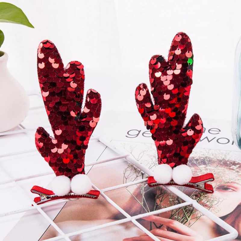 Kẹp Tóc Hình Sừng Hươu Hoạt Hình Chống Trượt Cho Nữ