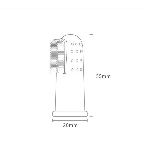 Bàn chải đánh răng đeo ngón tay bằng silicon mềm dành cho bé