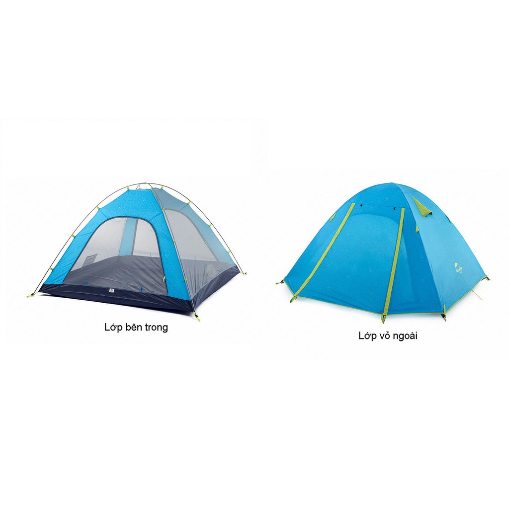 Lều cắm trại 4 người Naturehike NH18Z033-P 205x205x110cm