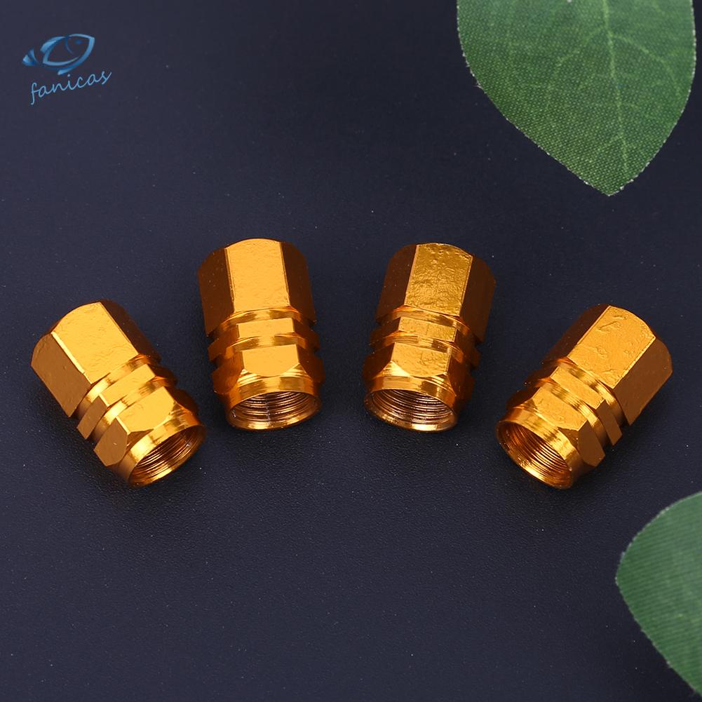 Set 4 Nắp Van Bánh Xe Hơi Bằng Hợp Kim Nhôm Cao Cấp