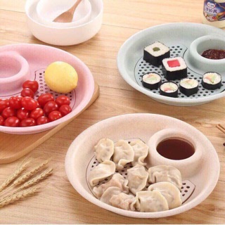 Khay đựng đồ ăn kèm bát  nước chấm xịn