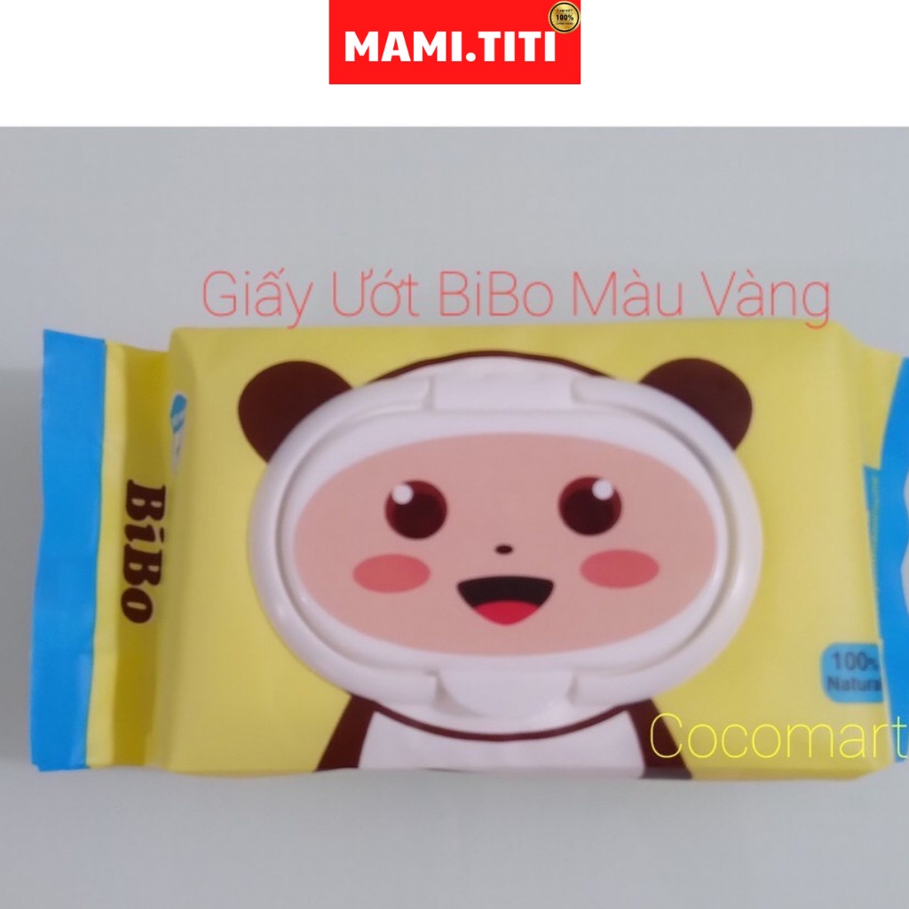 Khăn giấy ướt BIBO bịch 100 tờ ( CHÍNH HÃNG ) không mùi - MAMI.TITI