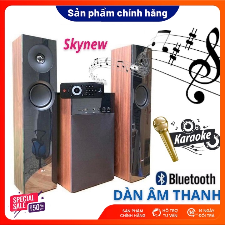Loa Bluetooth - Loa Để Bàn - Kệ Tivi Skynew SKN-325 Vân Gỗ - Công Suất 55W ,Tích Hợp Bluetooth,Hát Karaoke - Chính Hãng