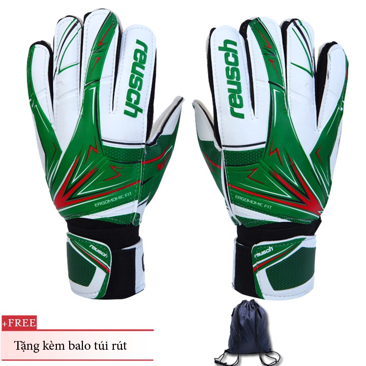 Găng Thủ Môn Đủ Size Reusch Có Xương Trợ Ngón Chống Lật - Tặng Kèm Balo Túi Rút