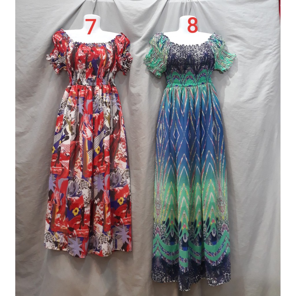 maxi trễ vai, đầm bẹt vai [trên 20 màu] | BigBuy360 - bigbuy360.vn