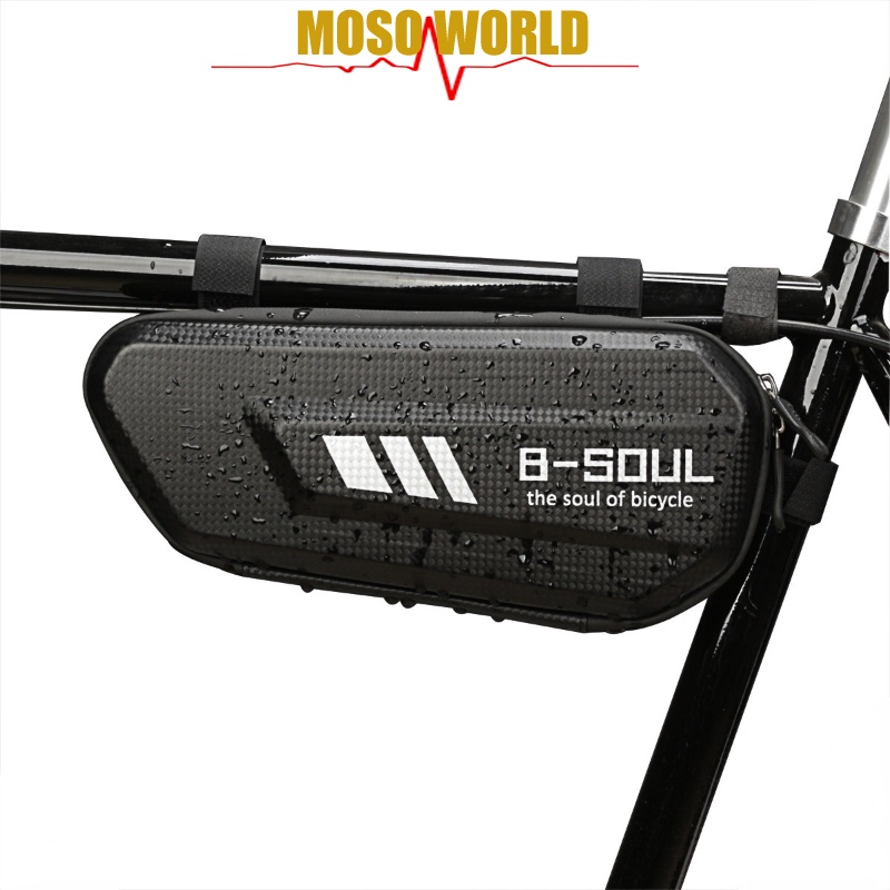 Túi treo sườn xe đạp MOSOWORLD B-SOUL 1.5L bằng da PU