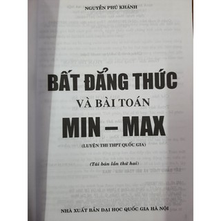 Sách - Bất đẳng thức và bài toán Min - Max