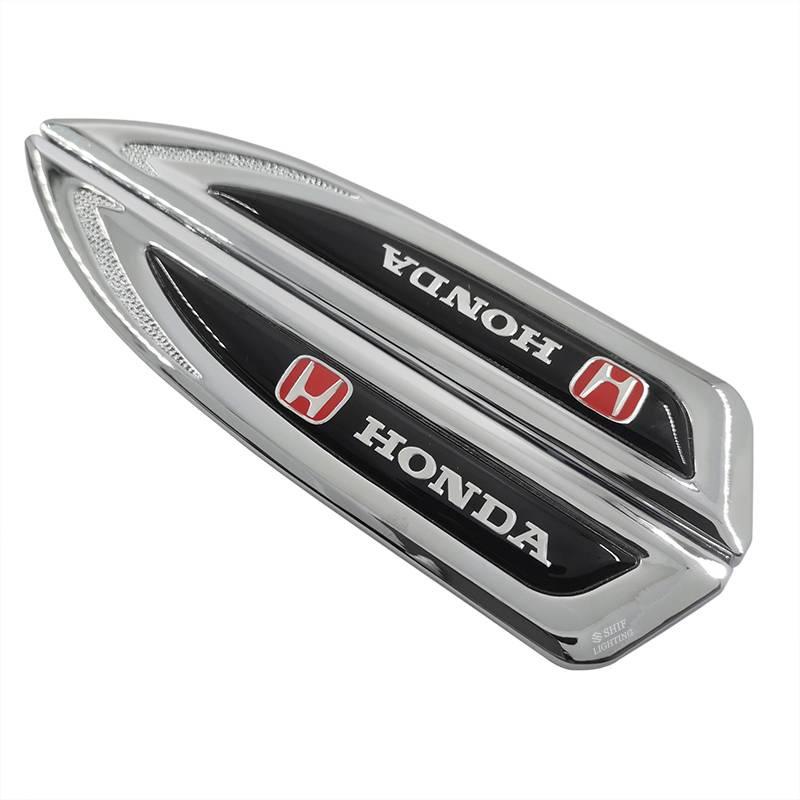 FENDER 2 Logo HONDA bằng kim loại dán trang trí xe hơi