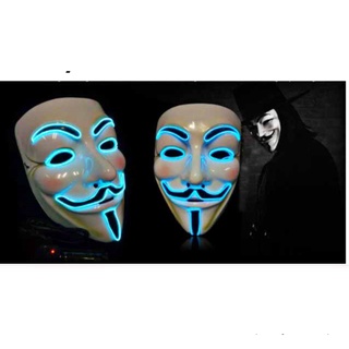 Mặt nạ hóa trang hacker anonymous đèn led 7 màu cao cấp