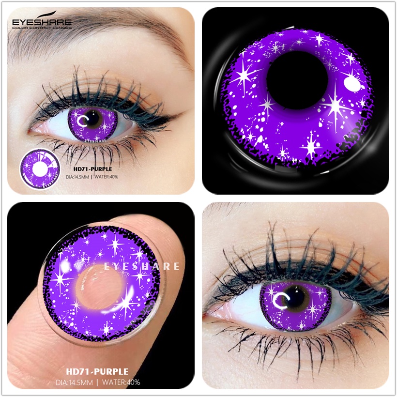 Cặp kính áp tròng EYESHARE nhiều màu sắc tùy chọn độc đáo dành cho hóa trang halloween