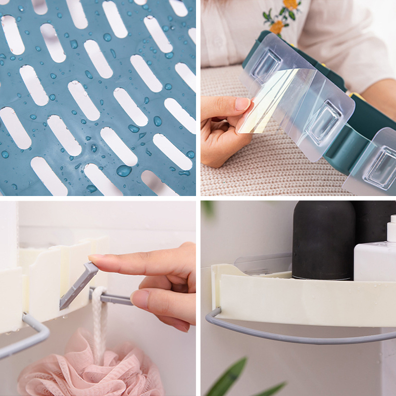 Giá Đỡ Gắn Góc Tường Đa Chức Năng Tiện Dụng Cho Phòng Tắm