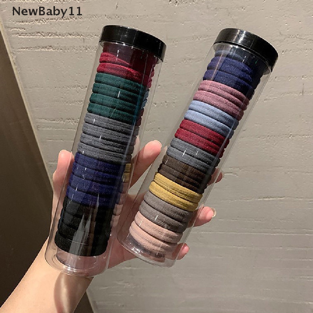 Bộ 20 Dây Cột Tóc Cao Su Co Giãn Nhiều Màu Sắc Cho Nữ