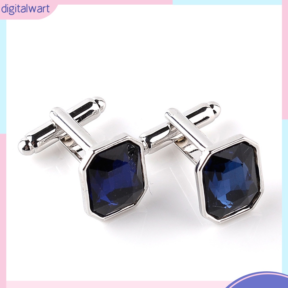 1 Cặp Khuy Măng Sét Mini Màu Trơn Thời Trang Cho Nam