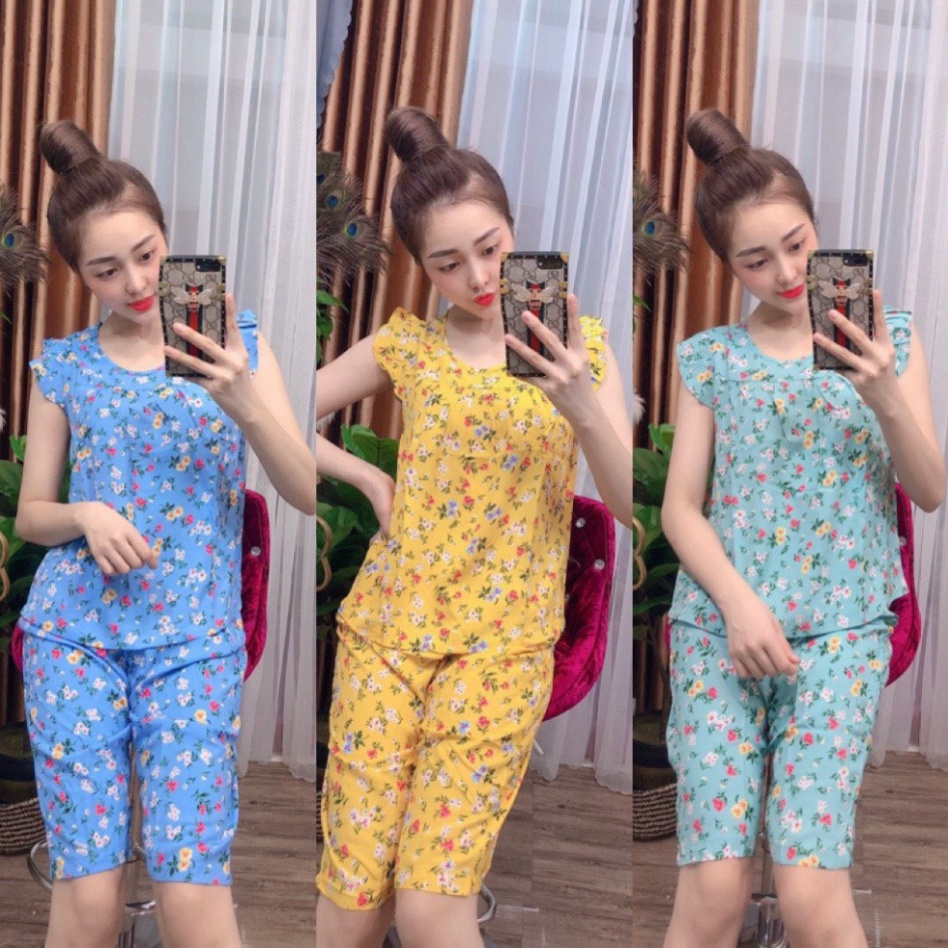 ĐỒ BỘ TOLE MẶC NHÀ HOA NHÍ DỄ THƯƠNG (ẢNH THẬT KÈM VIDEO),CÓ SIZE 40-75KG -TL14