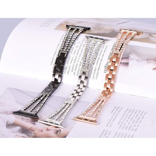 Dây đeo thay thế cho AW đính đá kim cương nhân tạo dùng cho Đồng Hồ Thông Minh Series 1/2/3/4/5/6/SE size 38/40/42/44mm