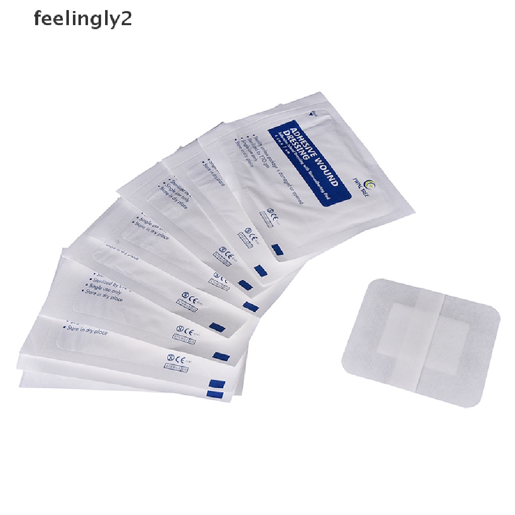 [Hàng mới về] 10 Băng dán y tế bằng vải không dệt kích thước 6x7cm tiện lợi