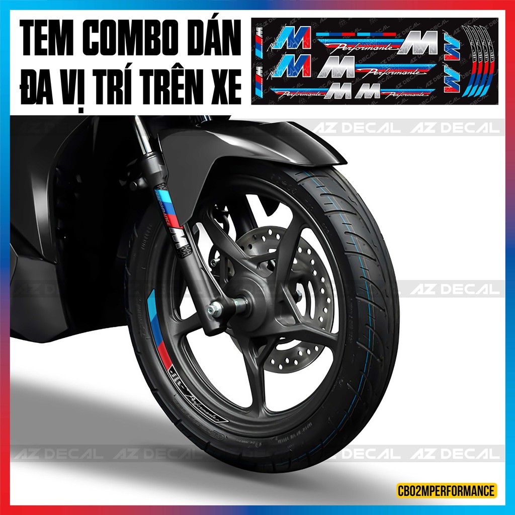Tem Dán Xe Mperformance Dán Đa Vị Trí Cho Xe | CB02MPERFORMANCE | Tem PVC 5 Lớp Dán Mọi Dòng Xe