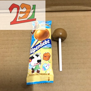 10 Túi Kẹo Mút Alpenliebe Caramel 9,5g