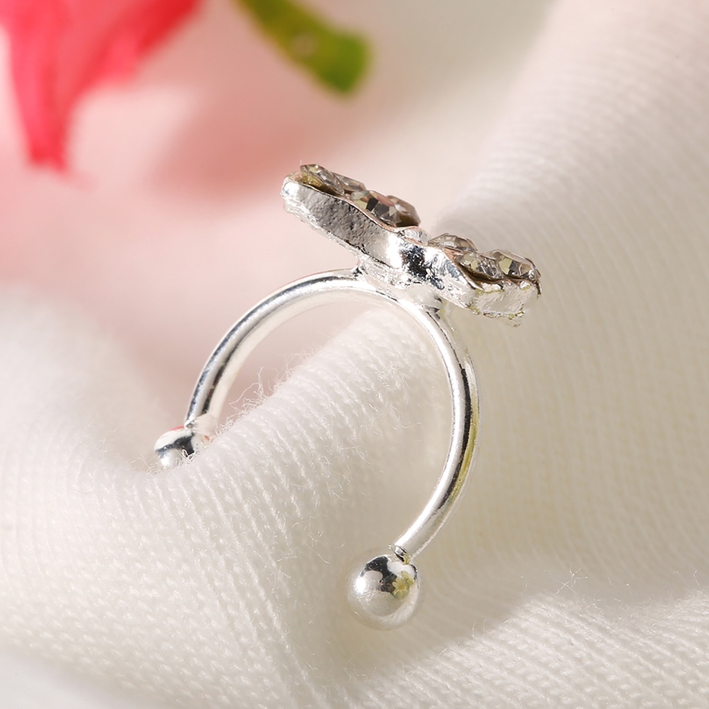 Khuyên tai nơ đính đá pha lê thời trang thanh lịch dành cho nữ