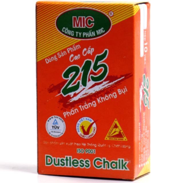 Phấn mic không bụi 10 viên trắng , màu