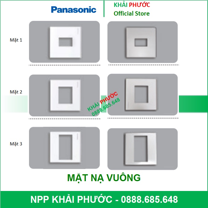 MẶT NẠ 1 2 3 CÔNG TẮC Ổ CẮM VUÔNG PANA PANASONIC WEB7811SW WEB7812SW WEB7813SW WEB7811MW WEB7812MW WEB7813MW KHẢI PHƯỚC