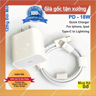 Bộ sạc nhanh iphone 20w,cáp sạc nhanh usb-c to lightning phù hợp với máy 8/8p/x/xs/11/11pro/12/12 pro max