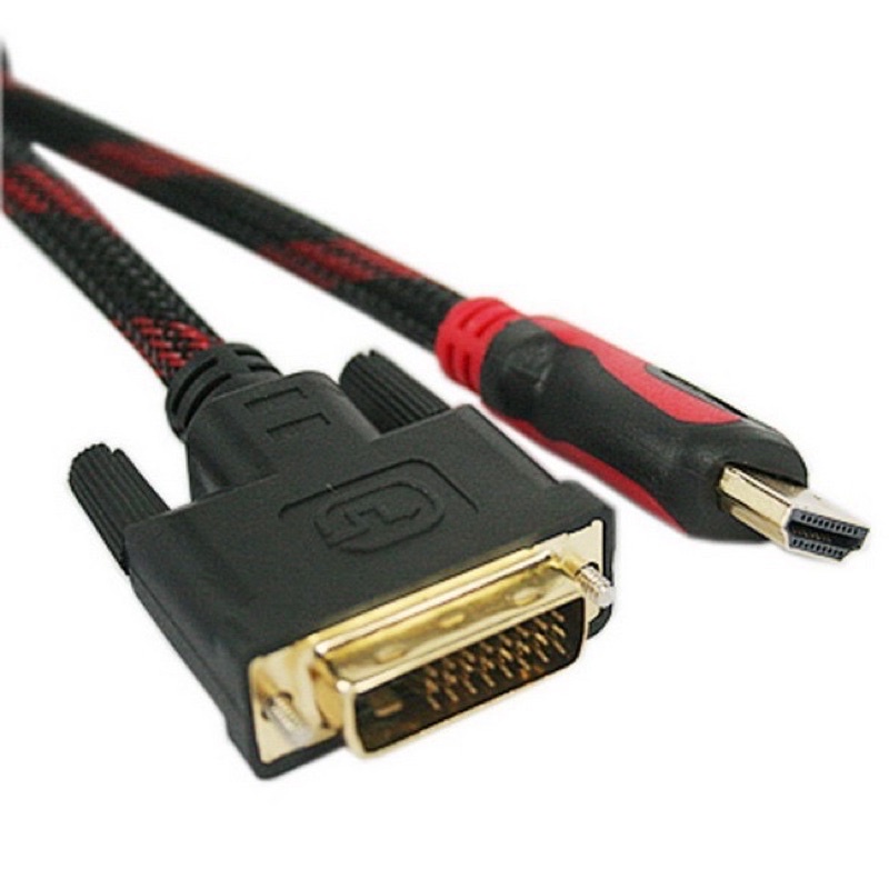 Cáp HDMI to DVI 24+1 (Loại Tốt) 2 đầu dương - Dây bọc dù siêu bền - Chiều  dài 1.5m | BigBuy360 - bigbuy360.vn