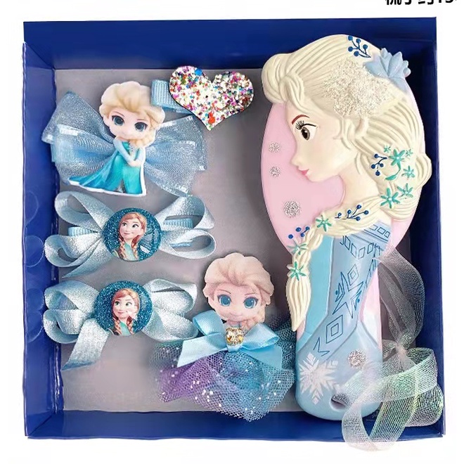 [Frozen 6-pcs set] Kids Hair Accessories｜Girl's Fashion Hairpin｜Princess Elsa Comb Set Gift
