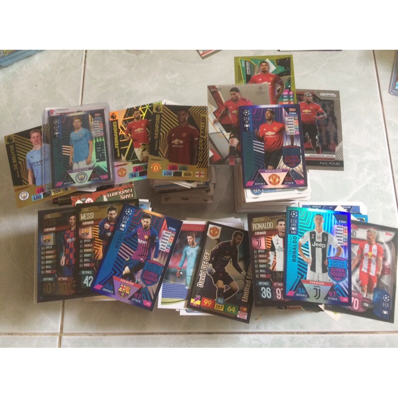 Combo 50 thẻ match attax nước ngoài ngẫu nhiên