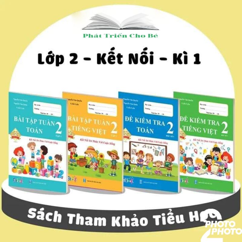 Sách - Combo Đề Kiểm Tra Và Bài Tập Tuần Toán Và Tiếng Việt Lớp 2 - Kết Nối Tri Thức Với Cuộc Sống - Học Kì 1