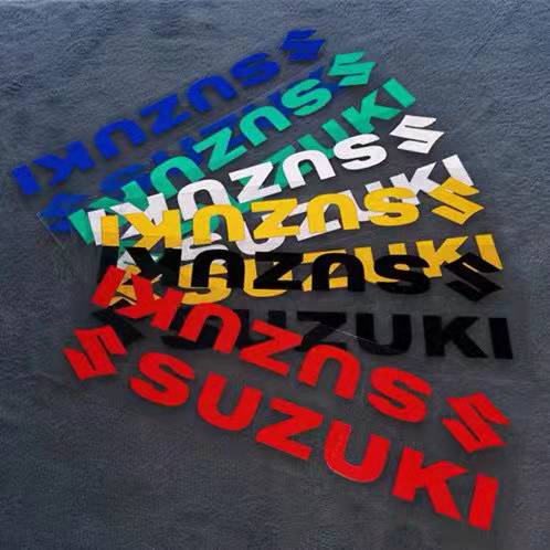 Miếng Dán Phản Quang In logo suzuki Nhiều Màu Sắc Chống Thấm Nước Trang Trí Xe Máy / Xe Đạp Điện