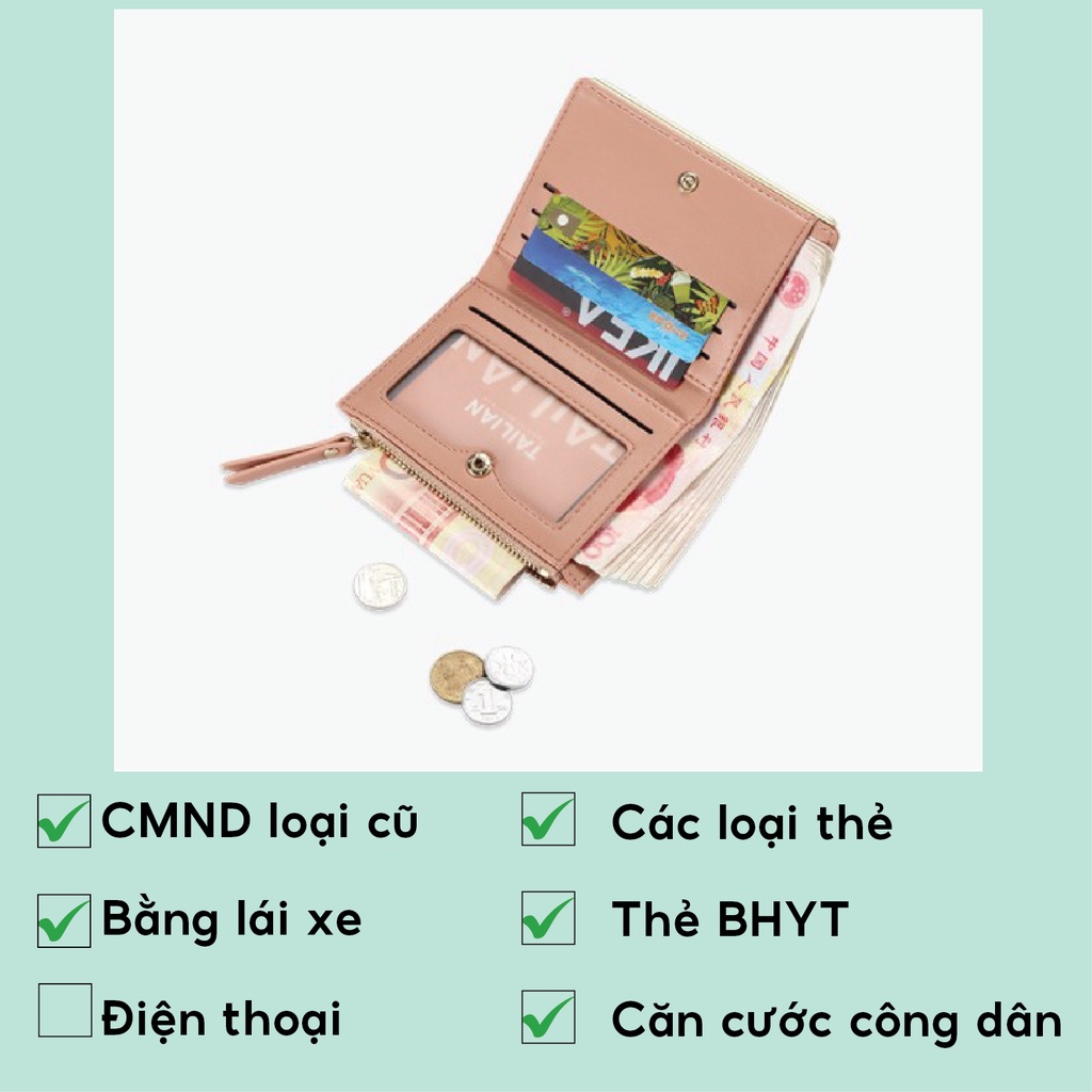 Ví Nữ Mini Cầm Tay Hàng Hiệu PERFECT FOR YOU Đựng Tiền Đựng Thẻ Nhiều Ngăn Tiện Dụng Giá Rẻ TL04 - GUTADO