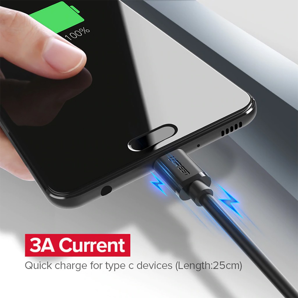 Cáp Sạc USB Type-C Cao Cấp UGREEN US141