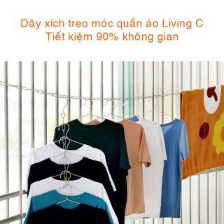 Dây xích inox treo móc quần áo