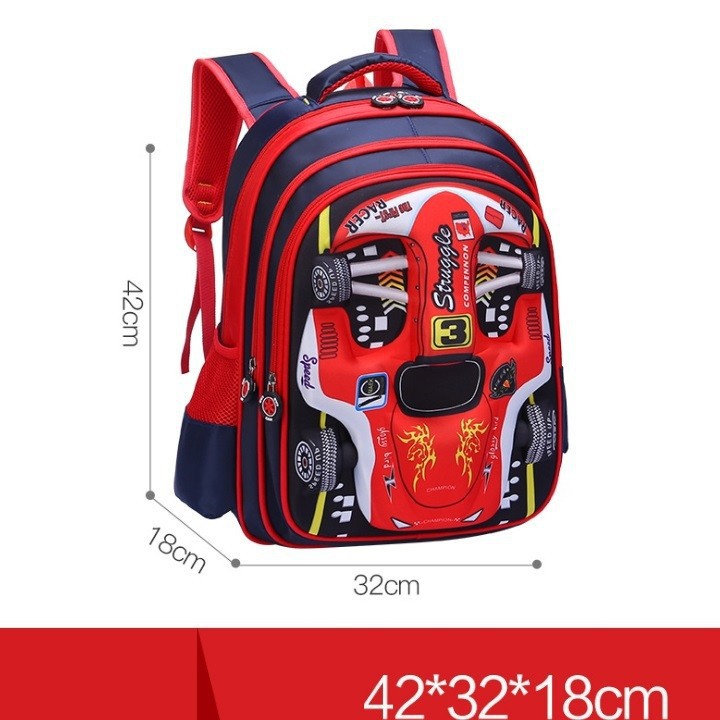  Balo chống gù lưng in hình oto 3D size 42 cm - BALO-12