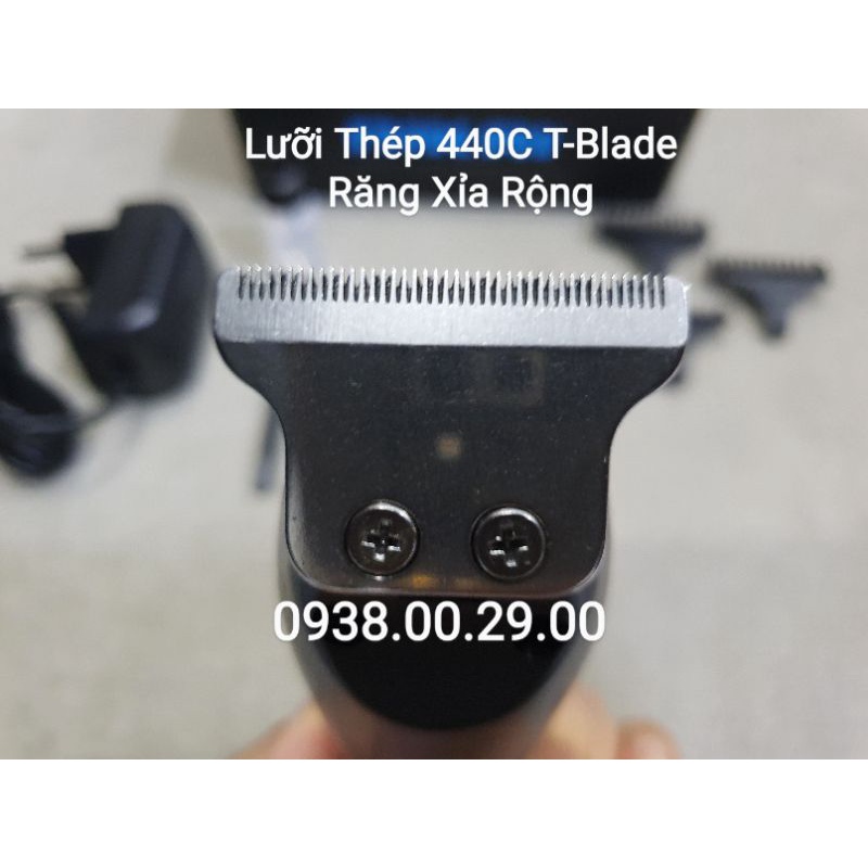 Tông Đơ Cạo Viền Nhật Bản Nikai 2260T Lưỡi Thép T-Blade 440C Chạy 2 Tốc Độ.(Ảnh thật)